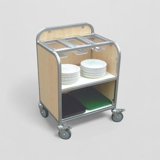 Aqua smart compact cutlery trolley