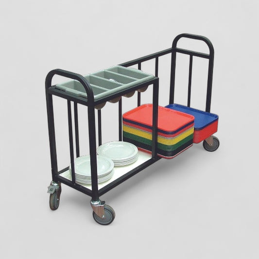 Cutlery trolley with open side