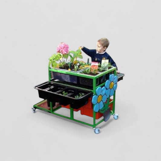 All in one school garden planting trolley