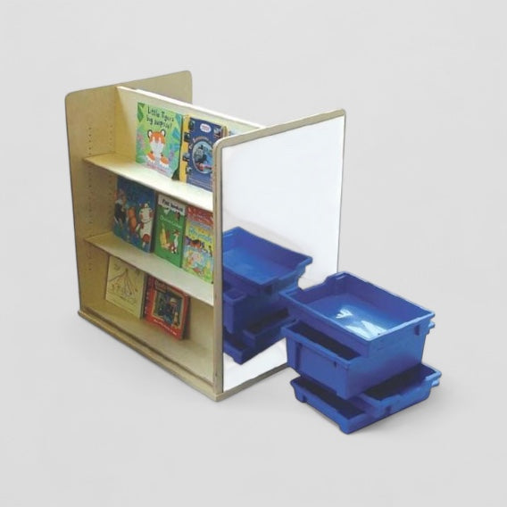 Mirrored bookcase unit