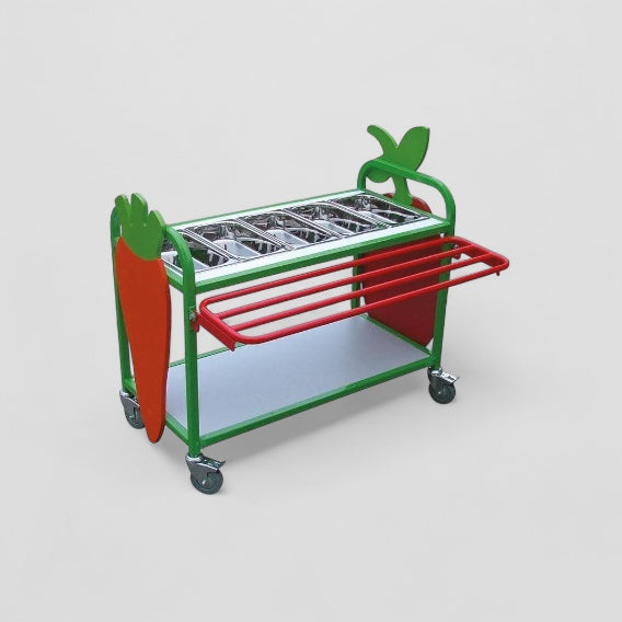 Gastronorm salad bar trolley unit