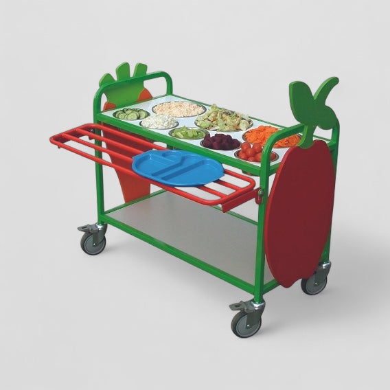 Standard salad serving bar trolley