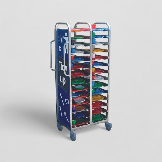 28 tray collection trolley
