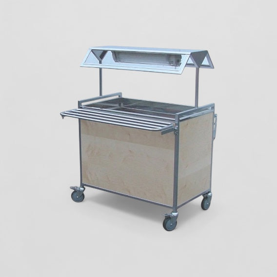 Wood double sided salad bar