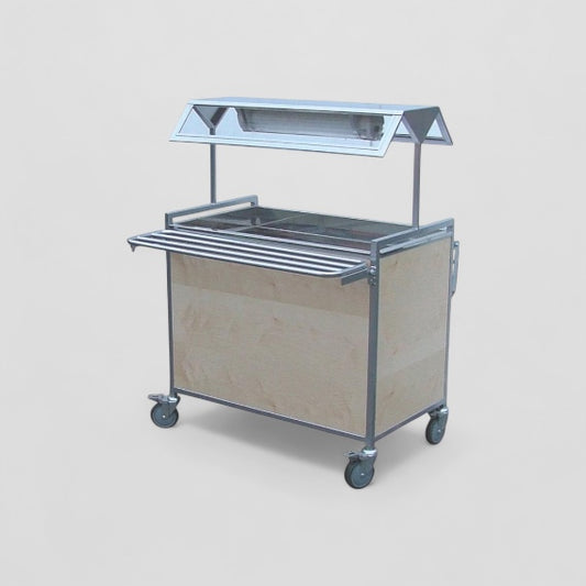 Wood double sided salad bar