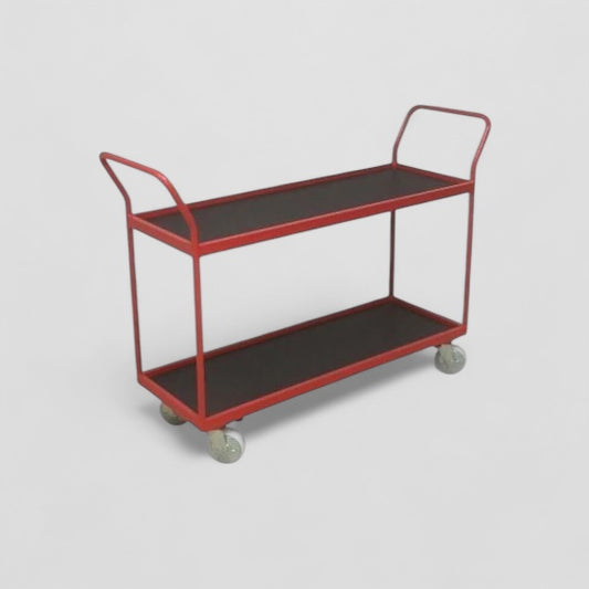 2 shelf metal trolley