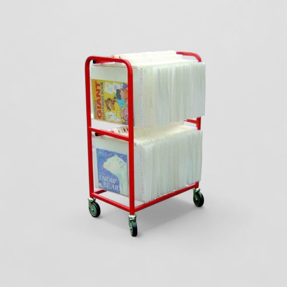 Double tier big book trolley