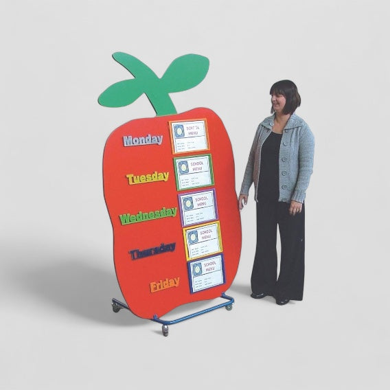 The giant apple weekly menu board