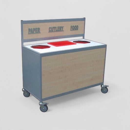 Food waste & recycling clearing trolley