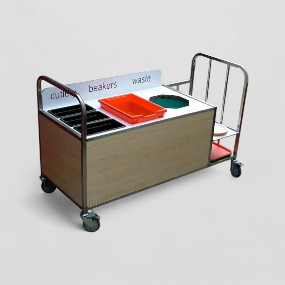 Basics stainless steel frame medium clearing trolley