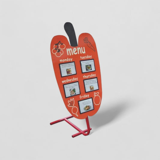 The pepper school menu board