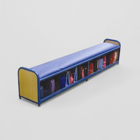 Modular cloakroom lunchbox bench