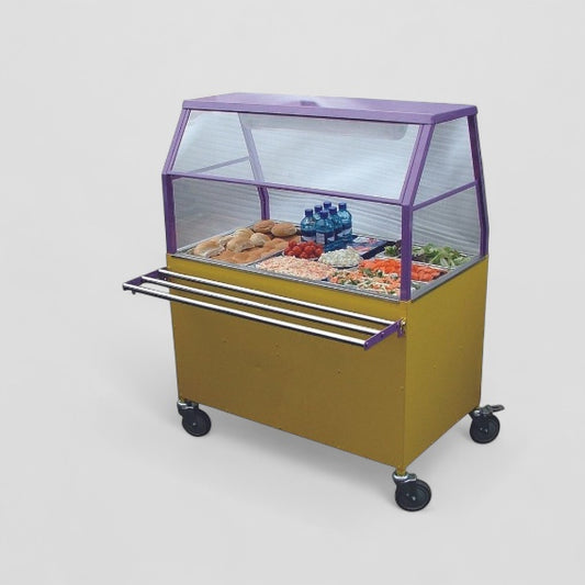 Single sided salad bar full hygiene shield