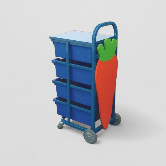 Mobile 5 drawer fruit trolley
