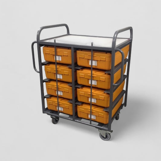 Stacking hot box trolley