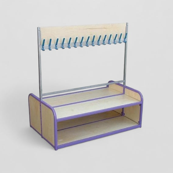 Double sided cloakroom bench