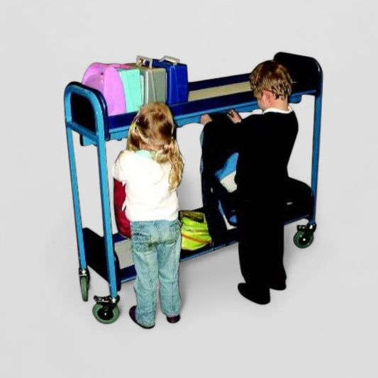 Standard 10 lunchbox & 10 hooks cloakroom trolley