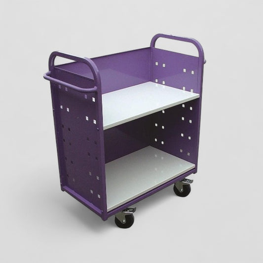Aluminium 2 shelf trolley
