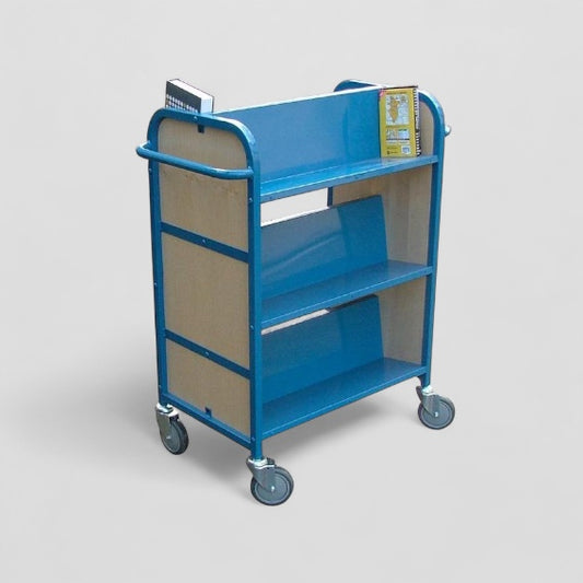 Double sided aluminium & wood trolley