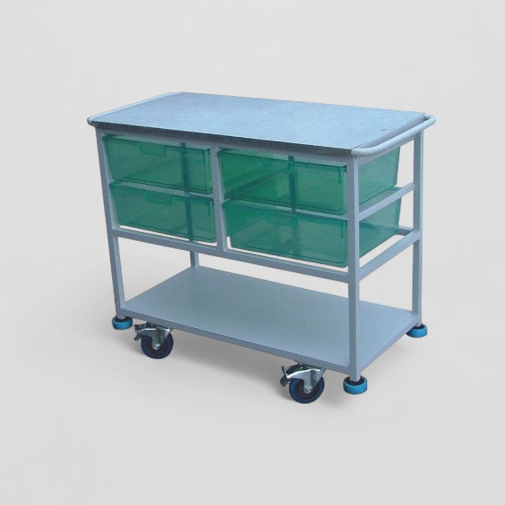Aluminium cleaning trolley