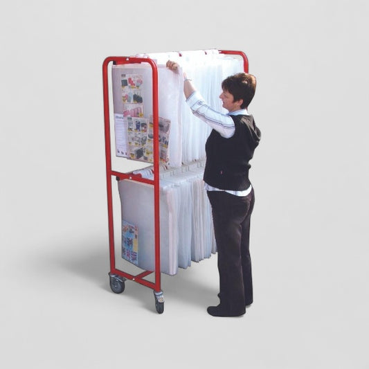 Large double tier big book trolley