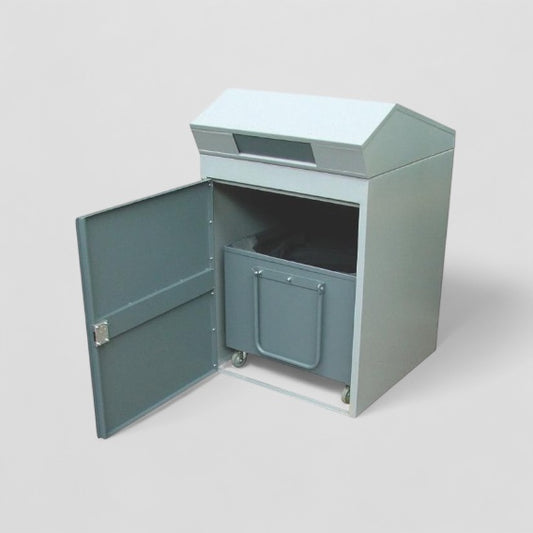 2 part metal book returns bin