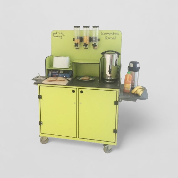 Aqua smart breakfast club trolley with doors