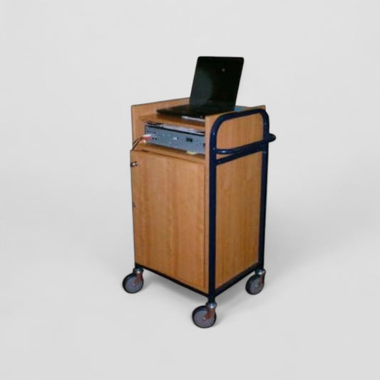 Laptop and projector trolley cupboard unit