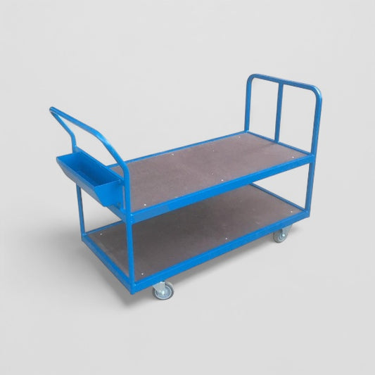 2 shelf flat bed trolley