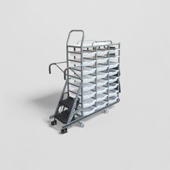 Large drawer step trolley