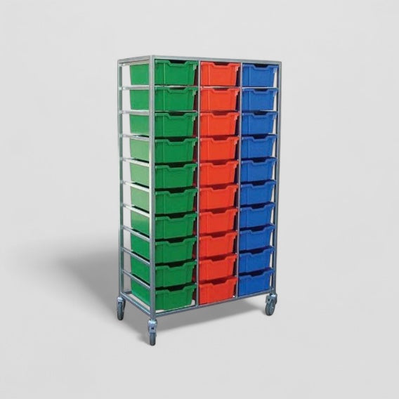 30 tray classroom storage rack unit