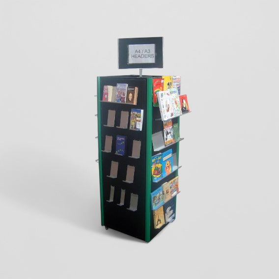 Cupboard book display unit