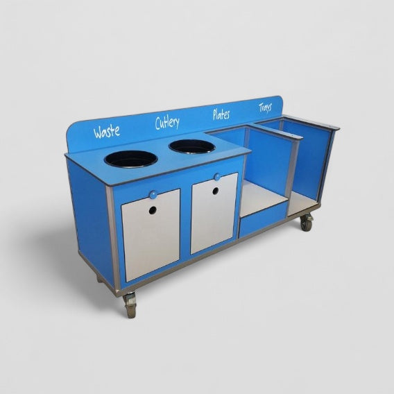 Medium aqua smart clearing trolley