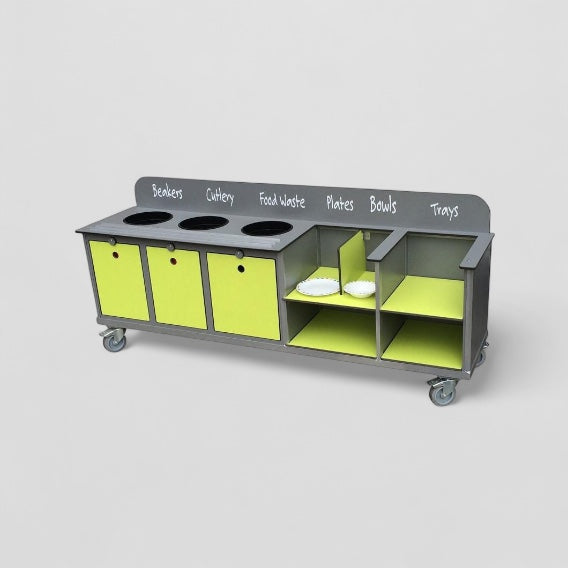 Large aqua smart clearing trolley