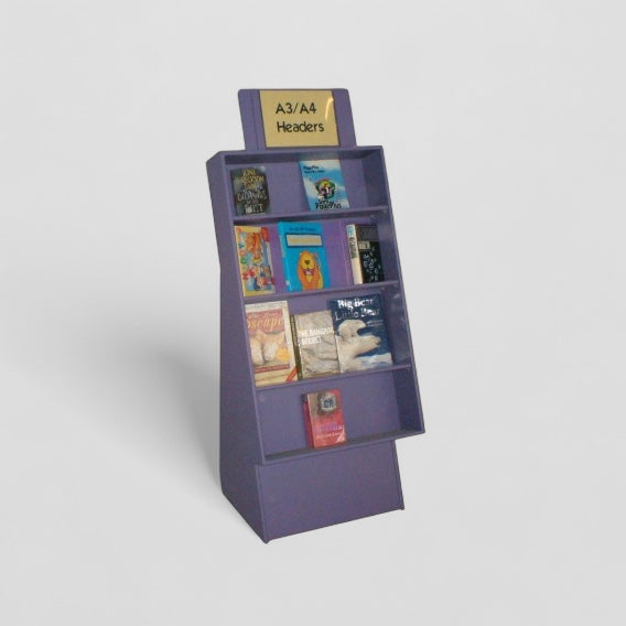 Wide face on book display unit