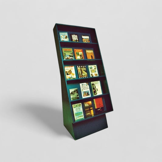 5 shelf book display stand