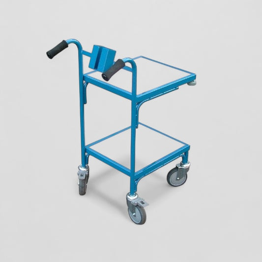 2 flat shelf trolley