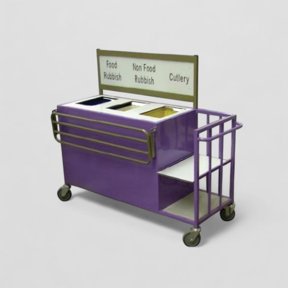 Steel frame clearing trolley