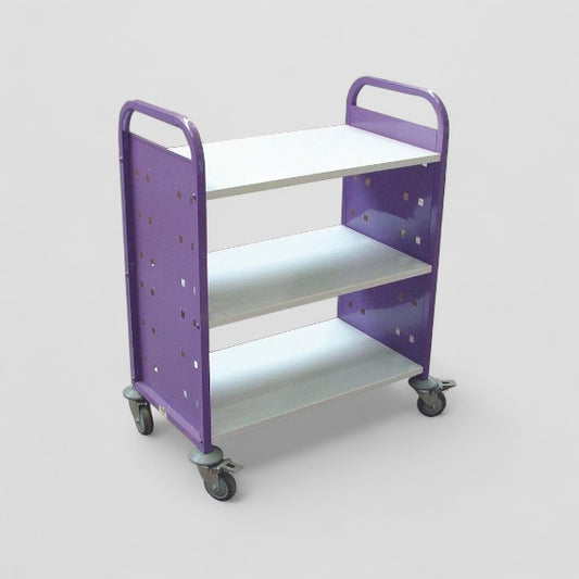 Aluminium flat shelf trolley