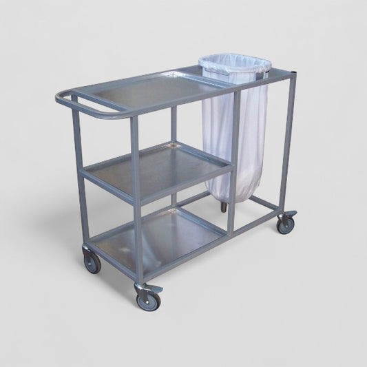 3 shelf aluminium laundry trolley