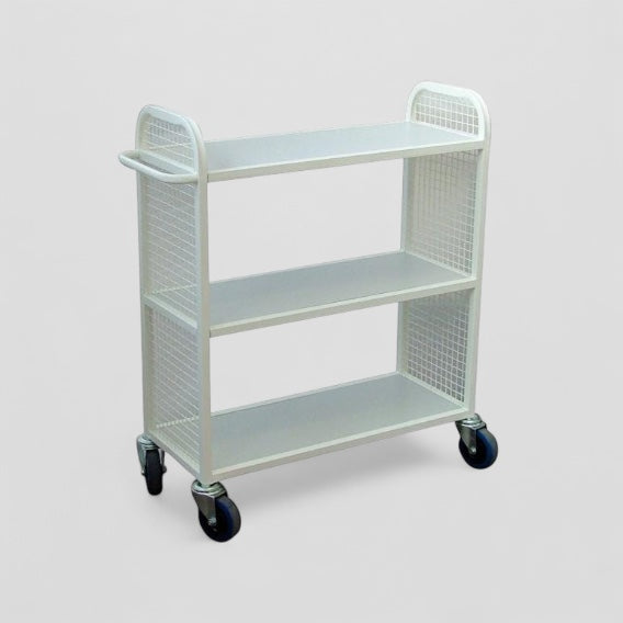 Steel flat shelf trolley