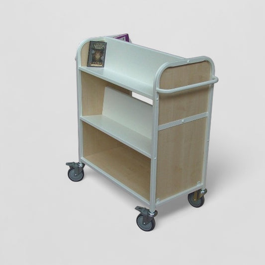 Double sided book trolley