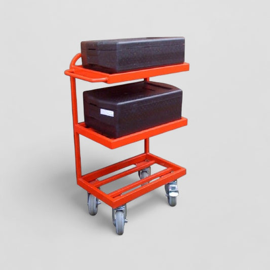 Small hot box transport trolley