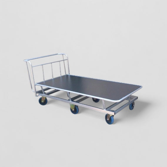 Raised platform flatbed trolley