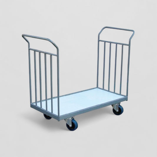 Two handle flat base trolley