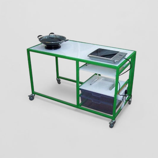 Standard cooking worktop station trolley