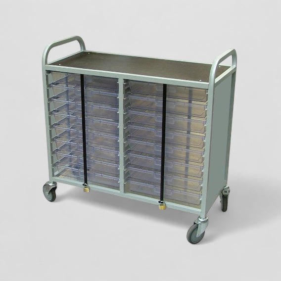 Locking aluminium tray trolley