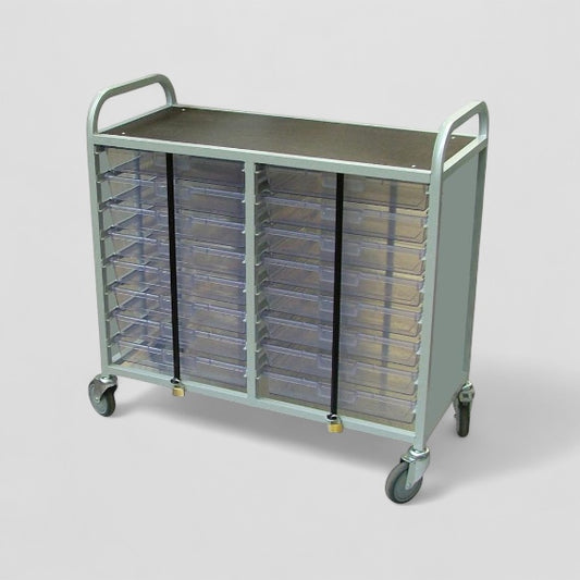 Locking aluminium tray trolley