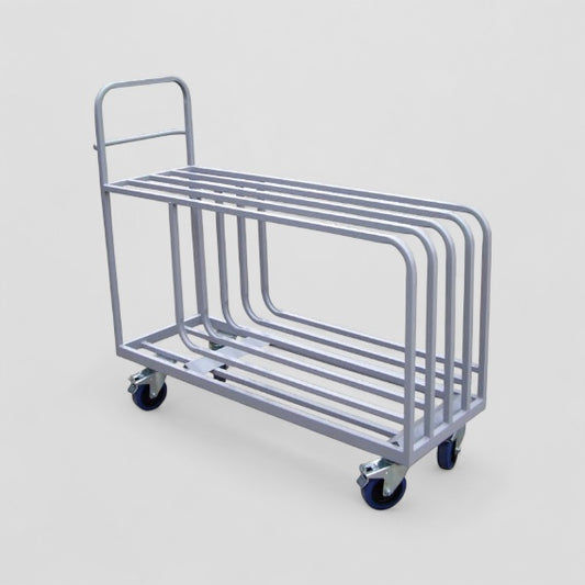 Folding table storage trolley