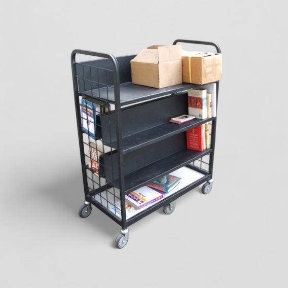 Steel book trolley